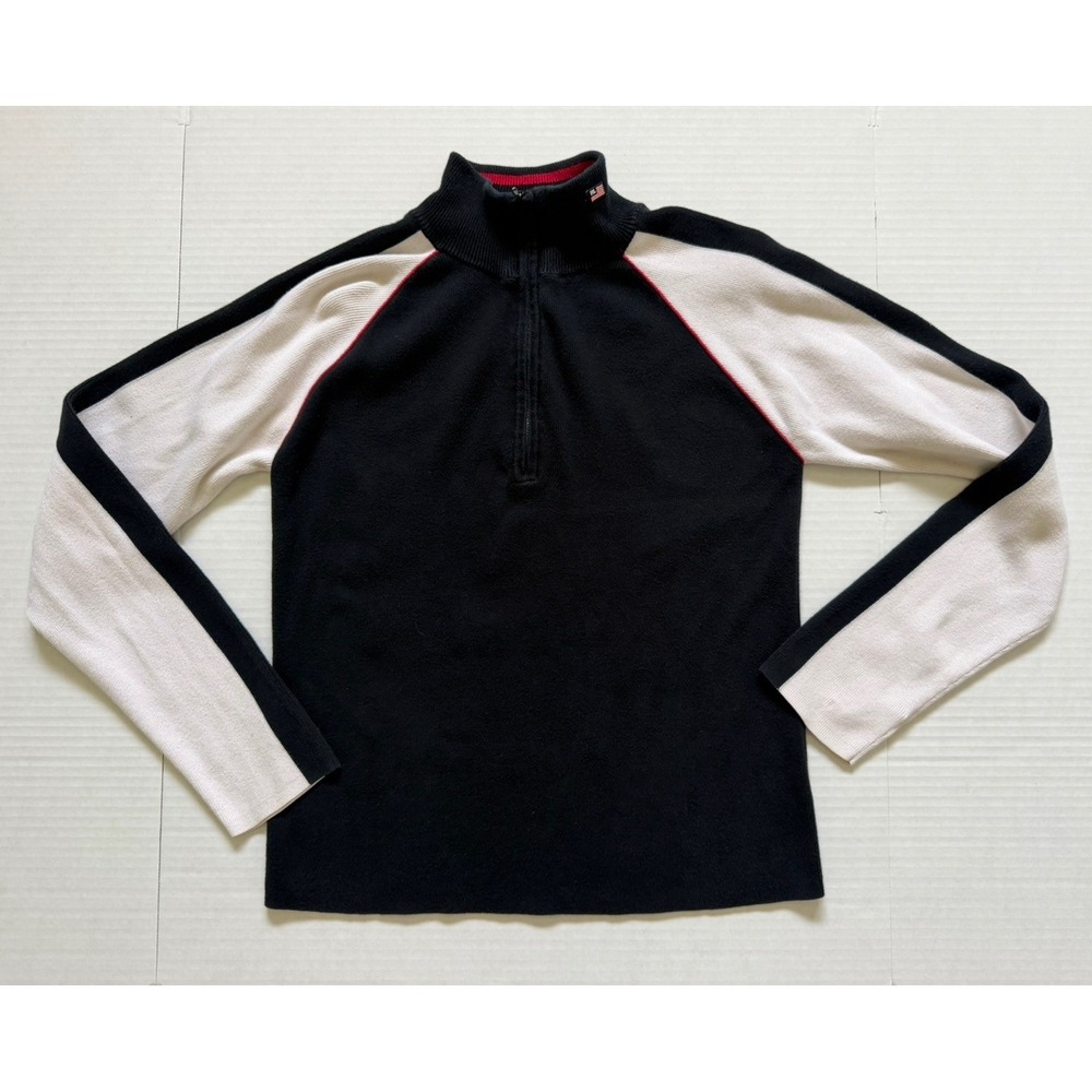 Vintage Polo Ralph Lauren Jeans Co RL67 1/4 Zip Mens Sweater Knit USA Y2K Preppy
